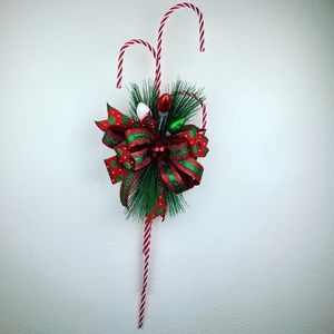 Candy Cane Door Hanger - Handmade